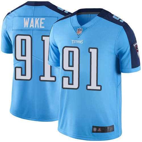Tennessee Titans Limited Light Blue Men Cameron Wake Jersey NFL Football #91 Rush Vapor Untouchable->women nfl jersey->Women Jersey